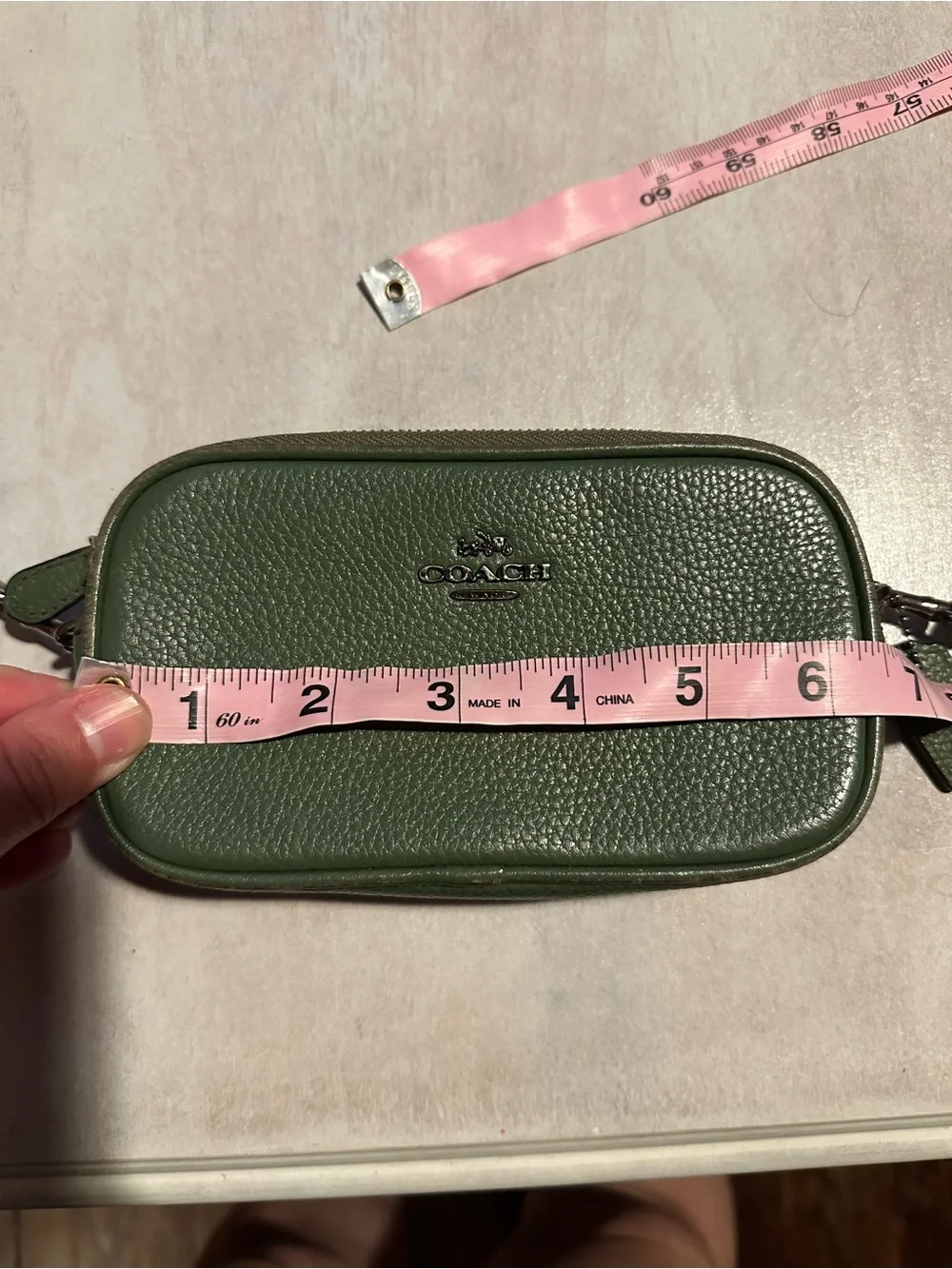 Coach Olive mini leather crossbody bag